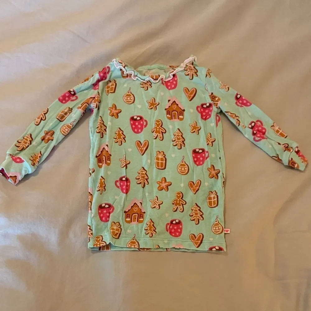 Ruffle Butts Gingerbread and Hot Chocolate Long Sleeve PJ Set